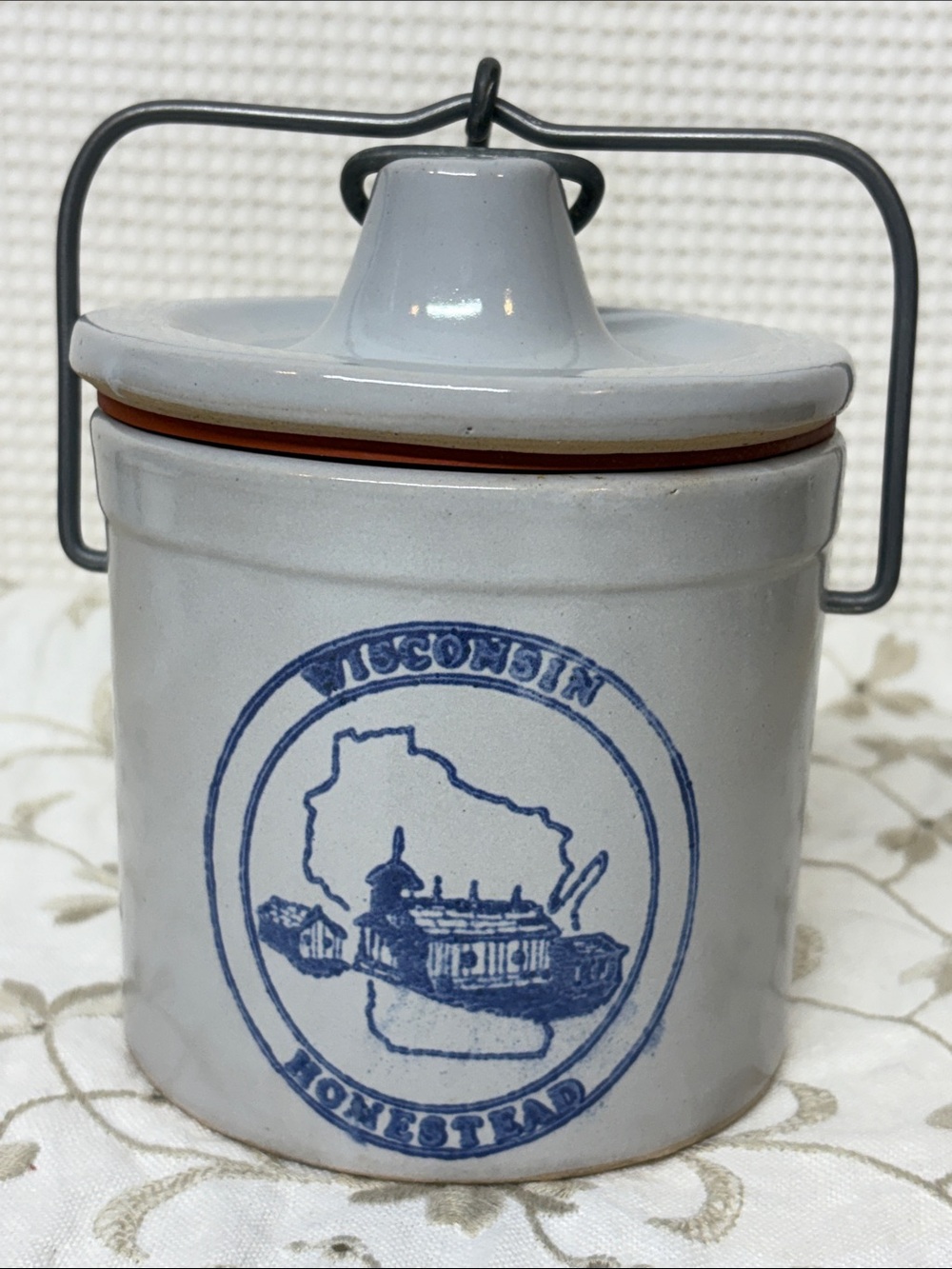Wisconsin Homestead cheese crock